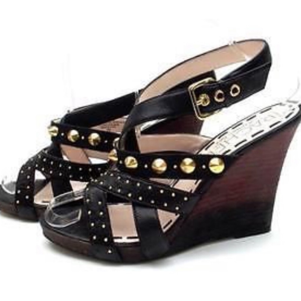 Rachel Roy studded wedges 7.5